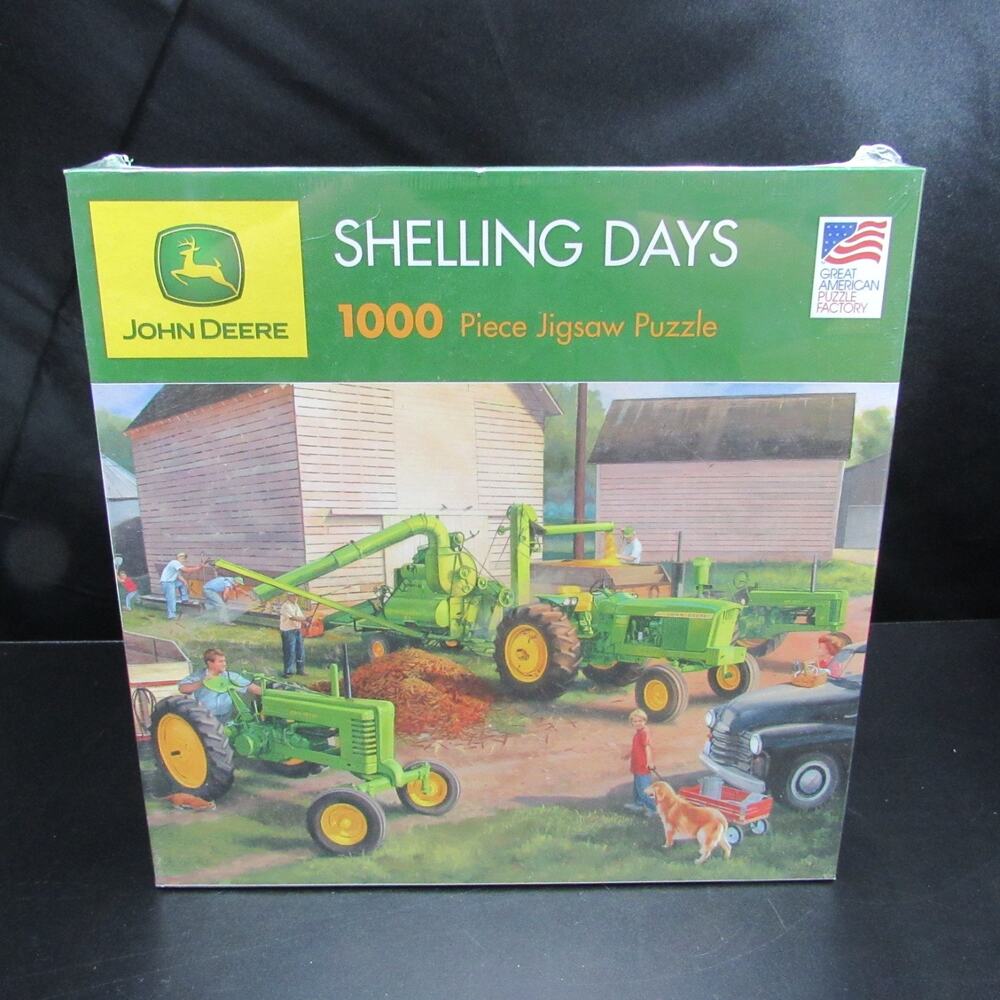 John Deere Tractor Farm Shelling Days 1000 piece Jigsaw Puzzle New Sealed in Box